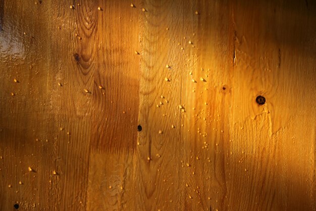 water drops on wooden parquet