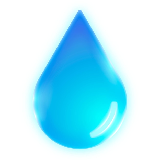 Water druppel omgeving png icoon sticker neon gloed ontwerp op doorzichtige achtergrond