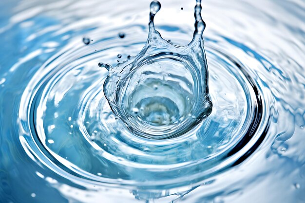 Water druppels stroom druppels spray golven en spetteren aqua druppel element druppelen vloeistof of
