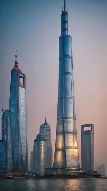 Water famous architecture finance shanghai tower