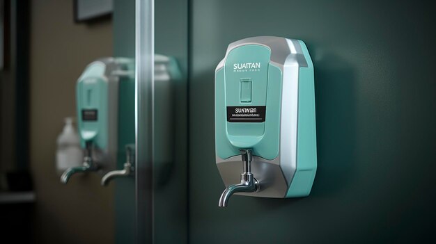 a water faucet that says  the word  on it