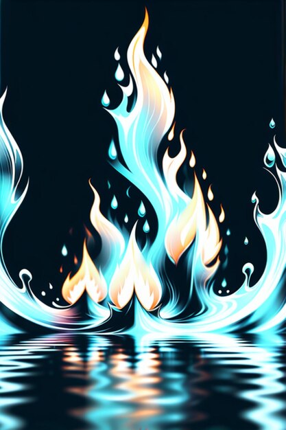 Photo water flame cool aesthetic