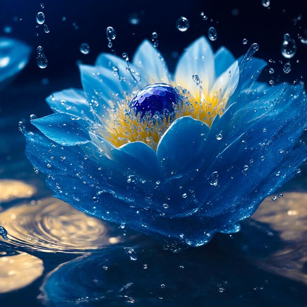 Foto immagini generate dall'ai di water flower