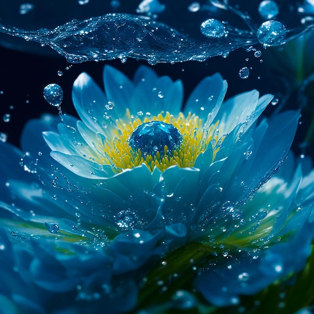 Photo water flower aigenerated images