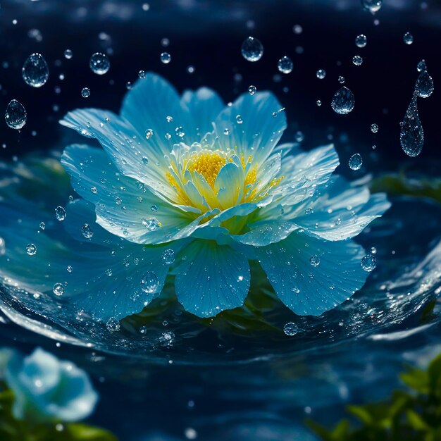 Foto immagini generate dall'ai di water flower