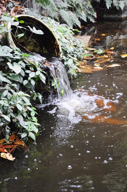 Photo water flowing through rocks