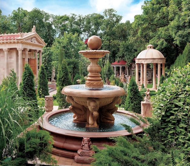 Water fountain in old park