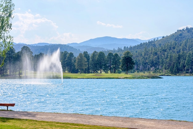 メキシコの公園の水噴水