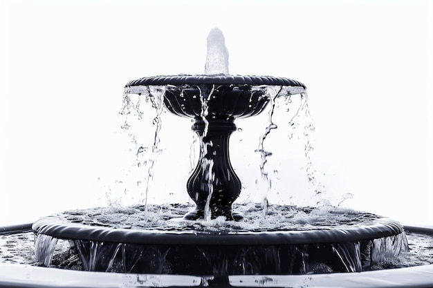 Photo water fountain on white background