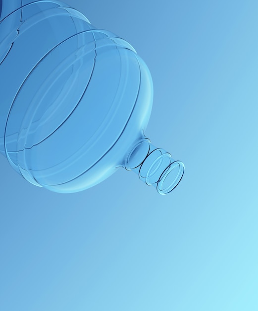 Water gallon met blauwe achtergrond. 3D-rendering