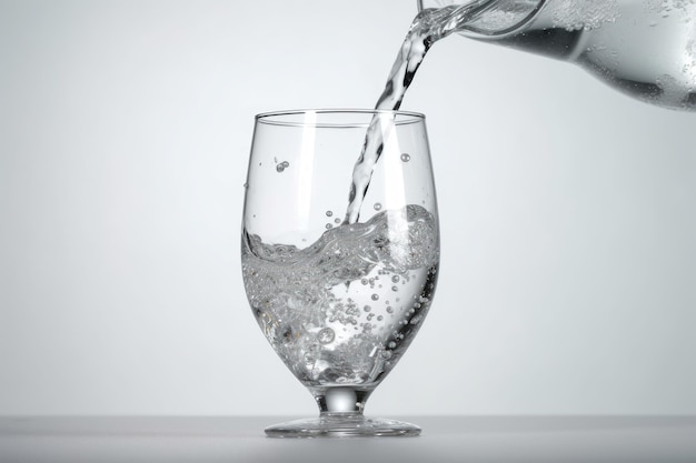 Water glass healthy Wave drop Generate Ai