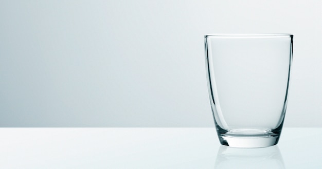 Water glass isolated on white background