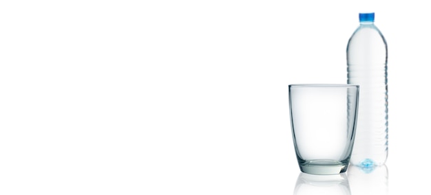 Water glass isolated on white background