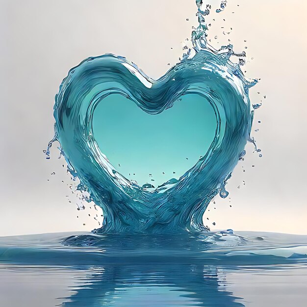 Photo water heart design