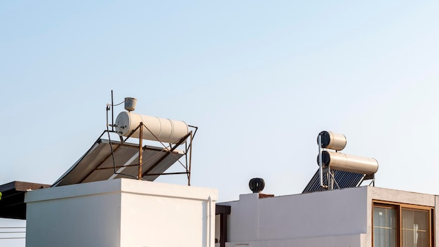 Water heating system on the roof