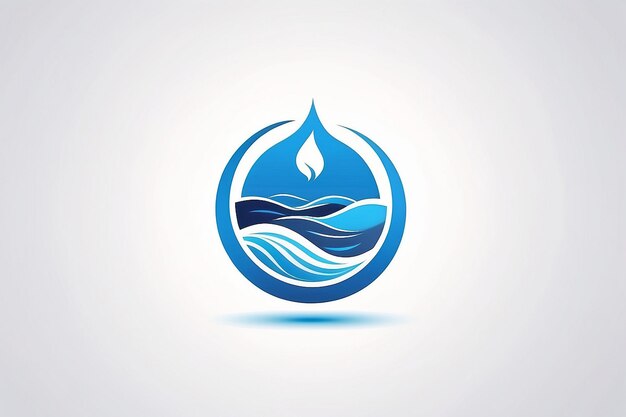 Foto icon logo design vector template dell'acqua