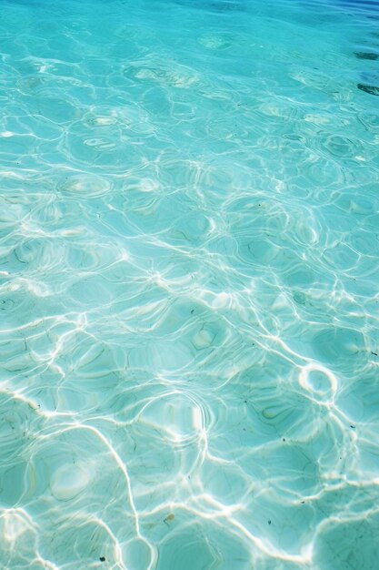 the water is clear and blue