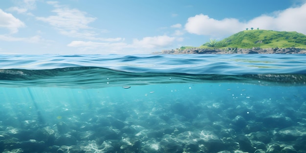 Foto l'acqua è limpida.