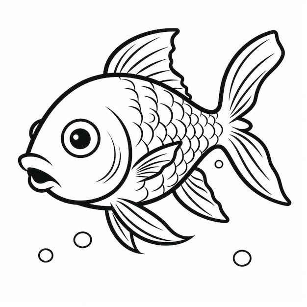 Under water kawaii coloring book worksheet for kids