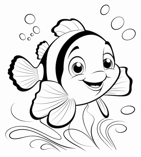 Under water kawaii coloring book worksheet for kids