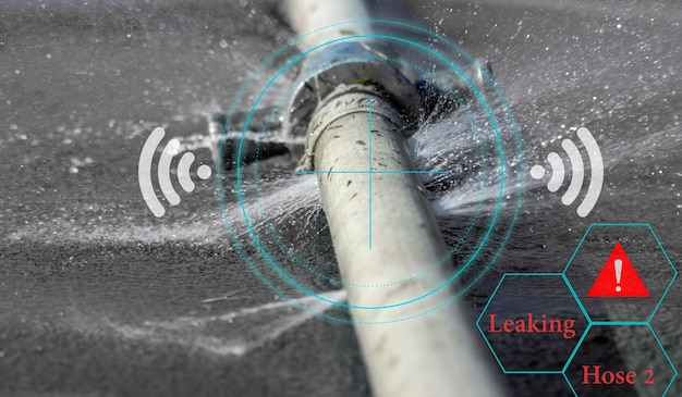 Photo water leak sensor alert , smart water sensor can automatically shut off a solenoid valve.