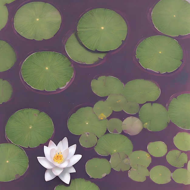 water lily flowers ai generated