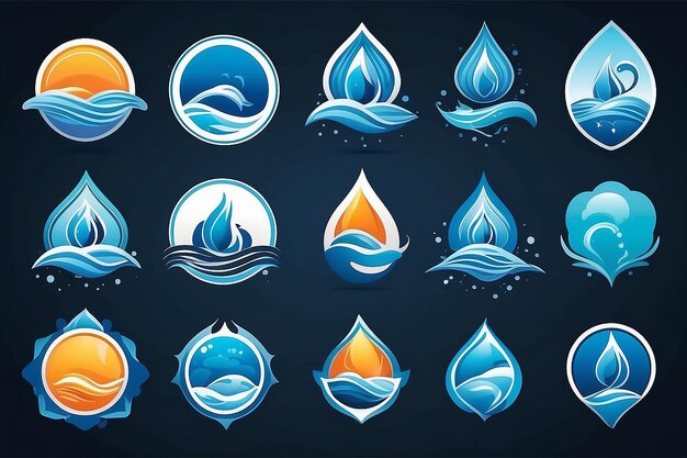 Photo water logo vectors