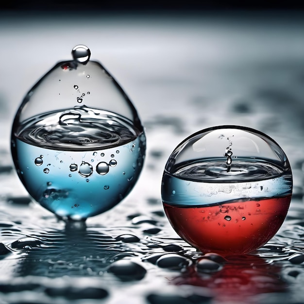 Photo water molecule is a photograph by photo library