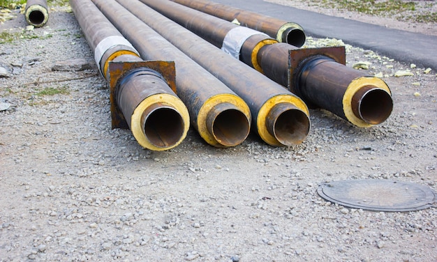 Water pipe for laying systems in the ground Metal pipes for heat engineering Industrial pipes for water supply