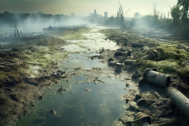 사진 수질오염이란 하천·호수·해양·지반 등 수역의 오염을 말한다.