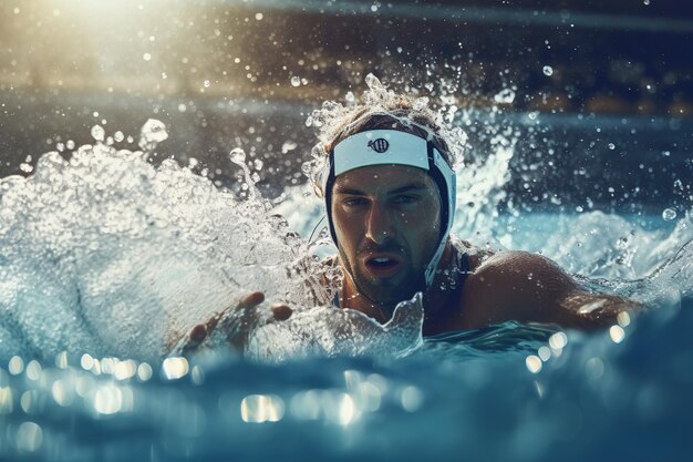 Water Polo Player in Action