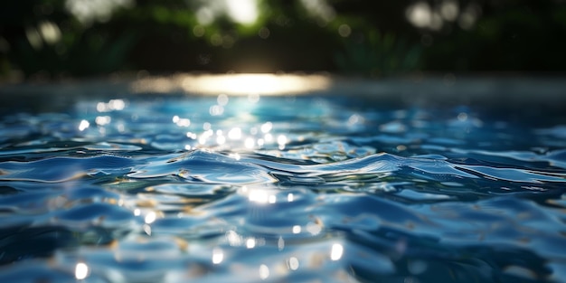 water in the pool closeup Generative AI