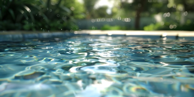 water in the pool closeup Generative AI
