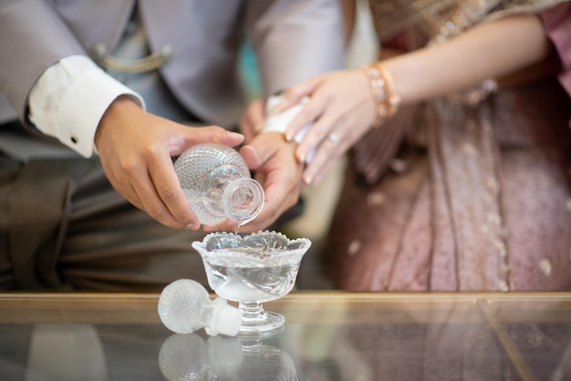 Water Pouring Thai Traditional Ceremony Engagement