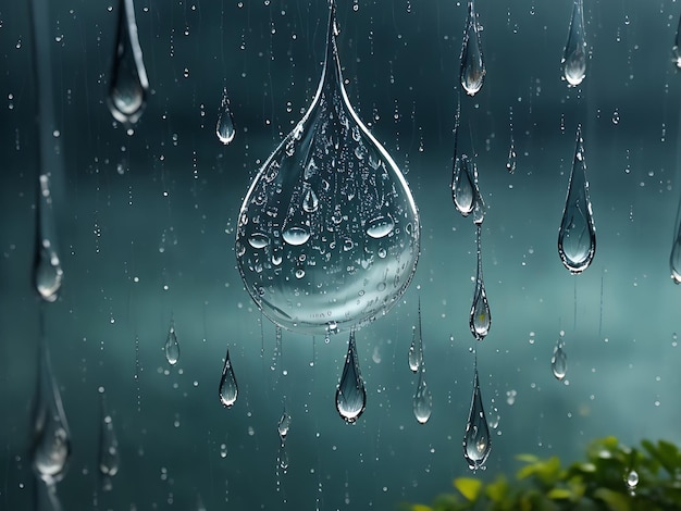 water rain drop drops transparent rainy droplets glass effect