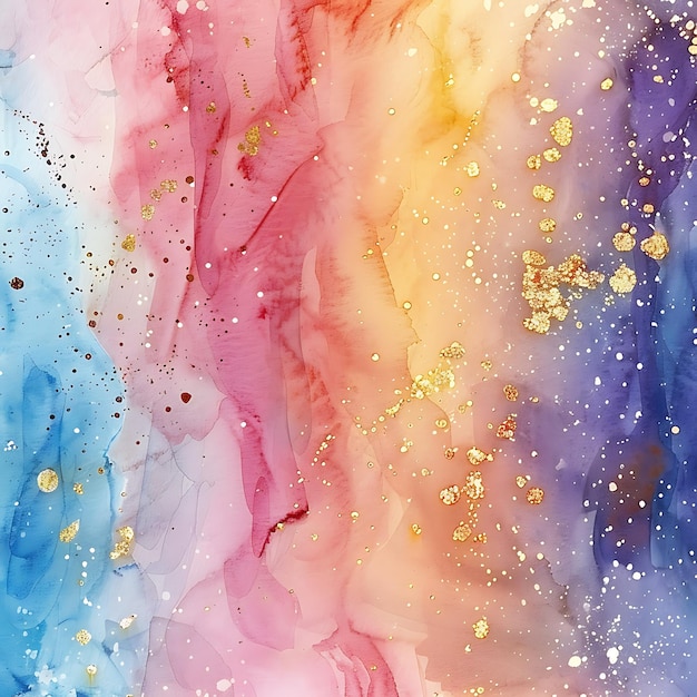 Water Rainbow Abstract with glitter Background