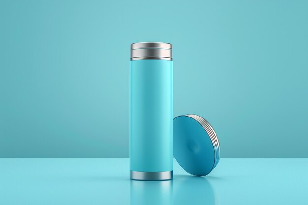 Water refill thermos mockup