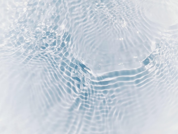 Water ripples on a white surface