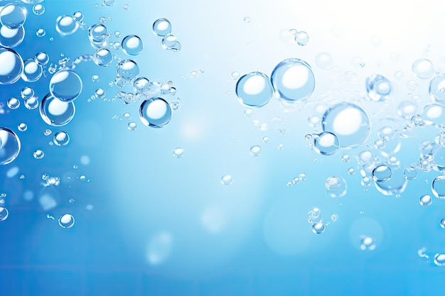 water spetterend met bubbels en blauw wit licht blauw