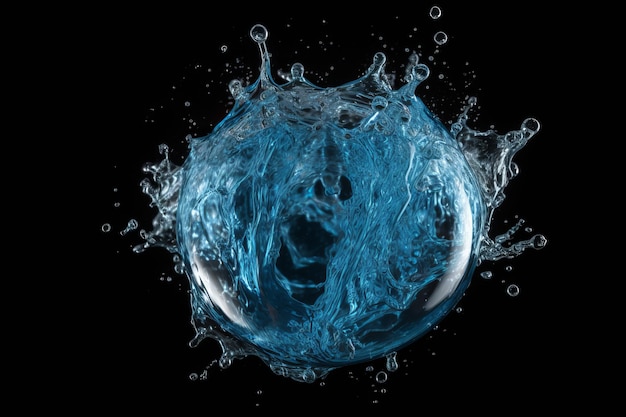 Water sphere shape Generate Ai