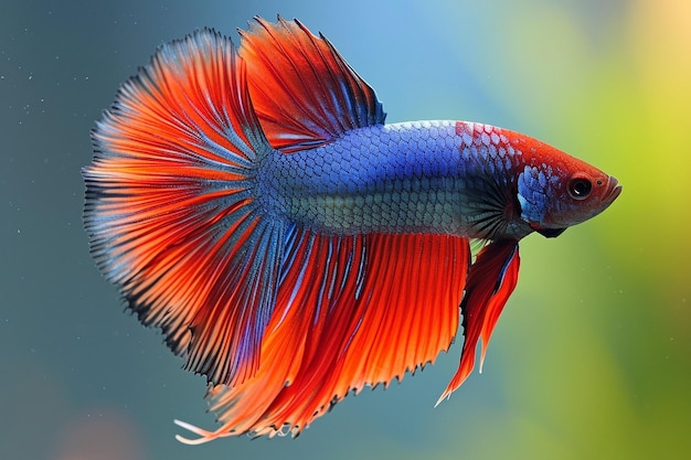 Water splash betta fish isolated