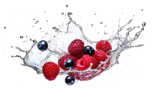 Photo water splash flying through the air professional advertising food photography