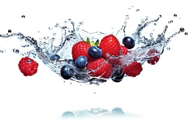 Photo water splash flying through the air professional advertising food photography