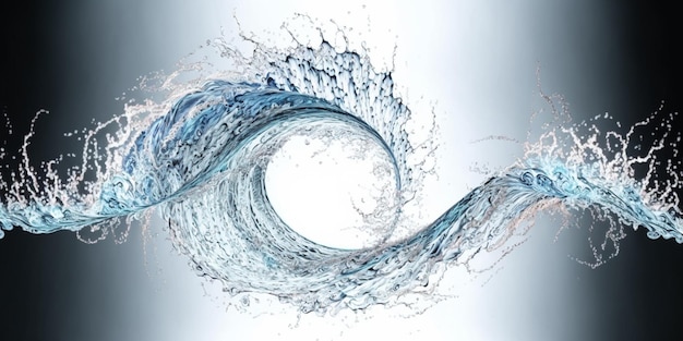 Water Splash In Horizontal Swirling