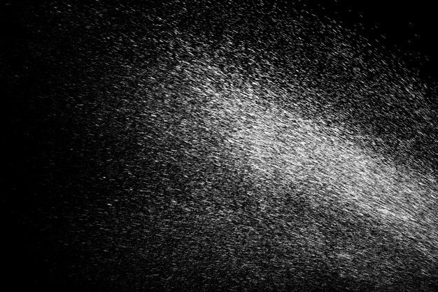 Water splash isolated on black background