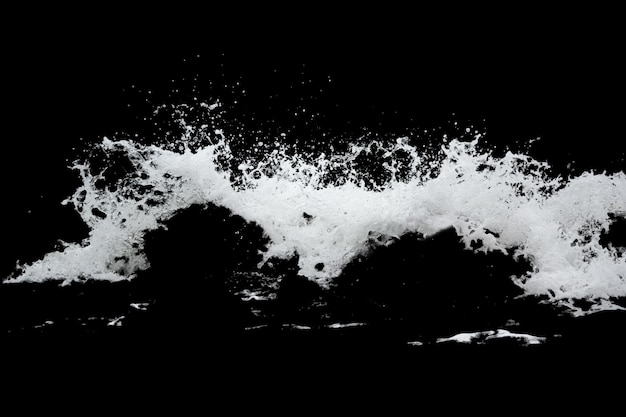 Water Splash Isolated On The Black background