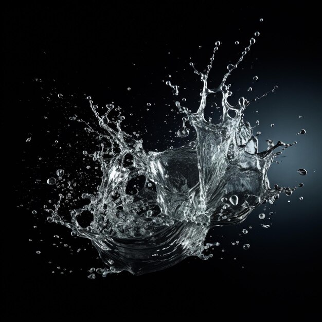 Photo water splash isolated on black background