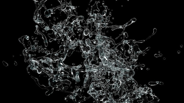 Water splash isolated for product on background