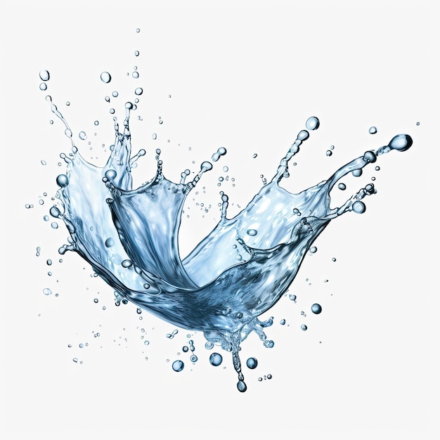 Photo water splash isolated on white background beautiful splashes