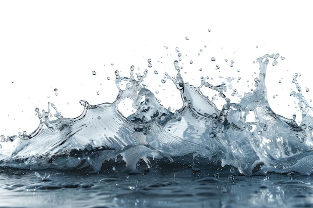 Water splash isolated on white background